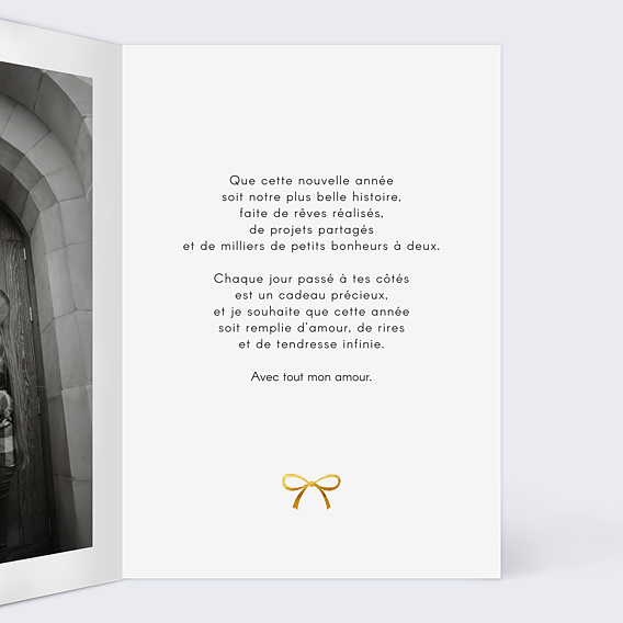 Carte d'amour Cadeau photo Intérieur Droit