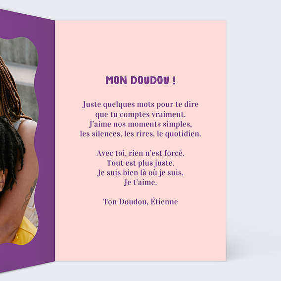 Carte d'amour Cœur iconique Intérieur Droit