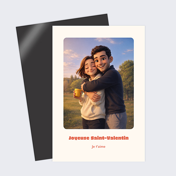 Carte d'Amour Couple en film d'animation