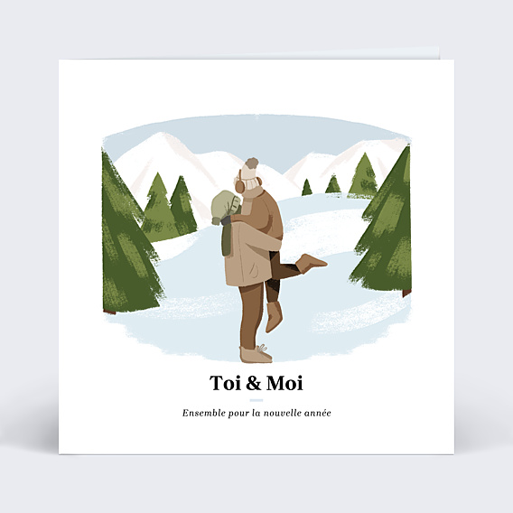 Carte d'amour Montagne amour