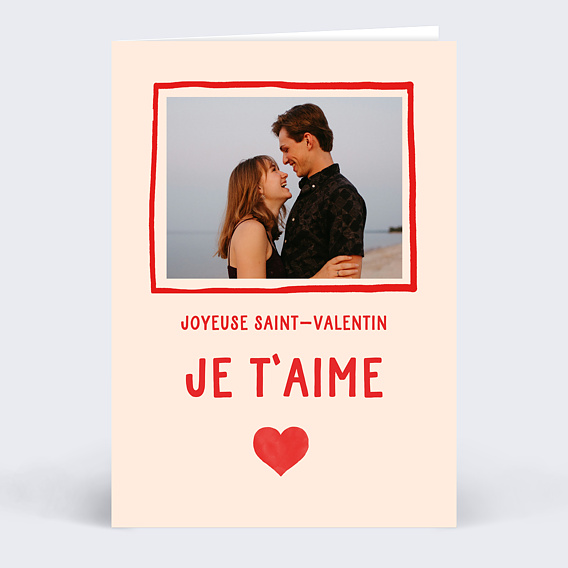Carte d'amour Cœur simple photo