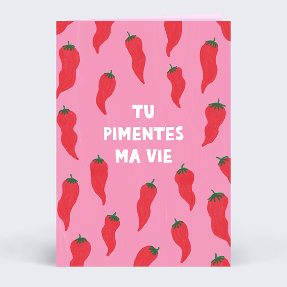 Carte d'amour Motif piments