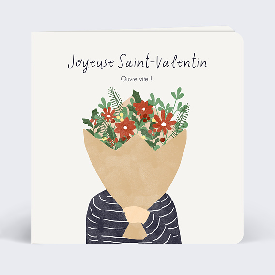 Carte d'amour Bouquet à Offrir