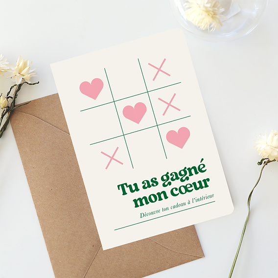 Carte d'amour Gagné !