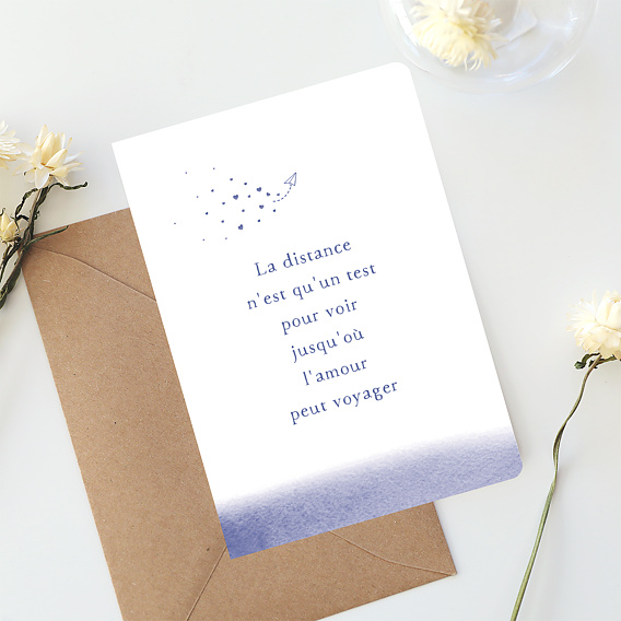 Carte d'amour L'Amour Voyage
