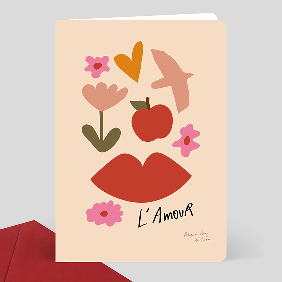 Carte d'Amour Marie-Lou Création x Popcarte - L'Amour