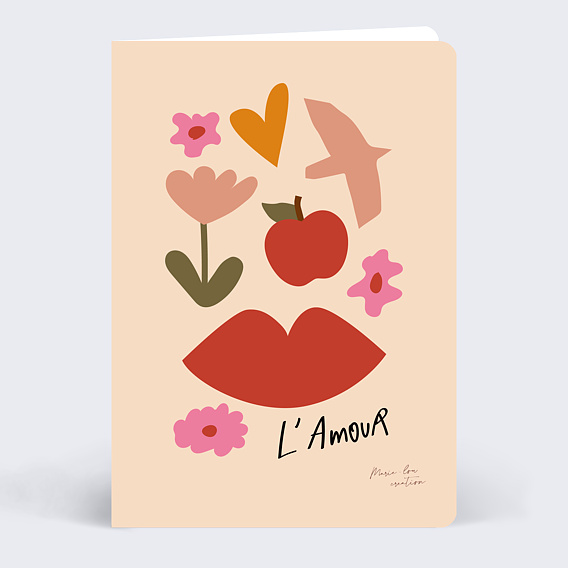 Carte d'amour Marie-Lou Création x Popcarte - L'Amour