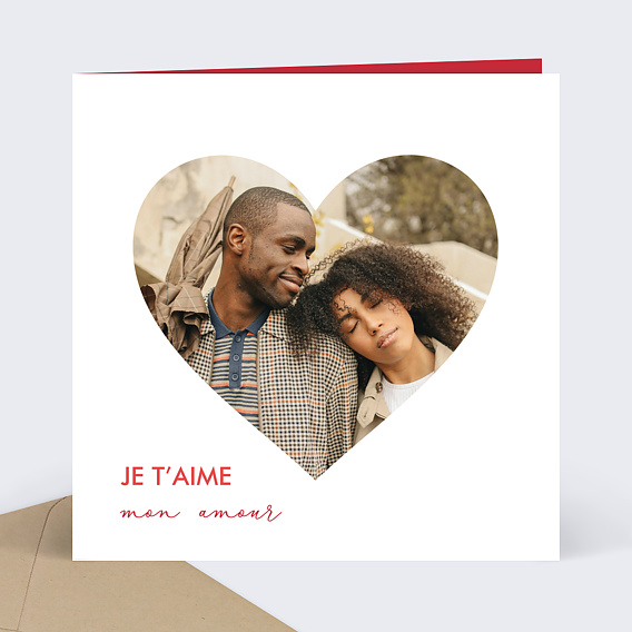 Carte d'Amour Photo coeur