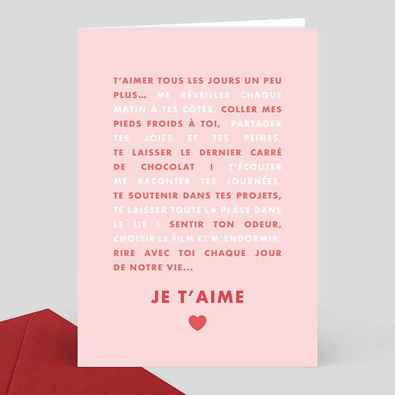 Carte d'Amour Phrases Amour