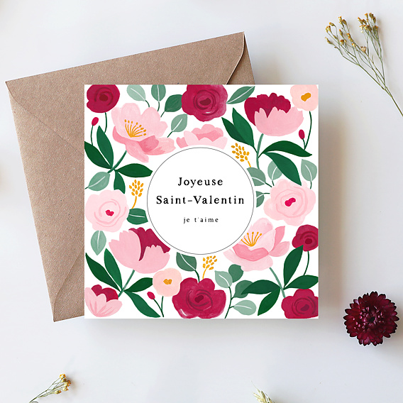 Carte d'amour Romantique Chic