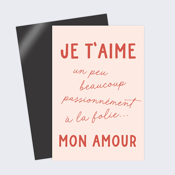 Carte d'amour Je t'aime