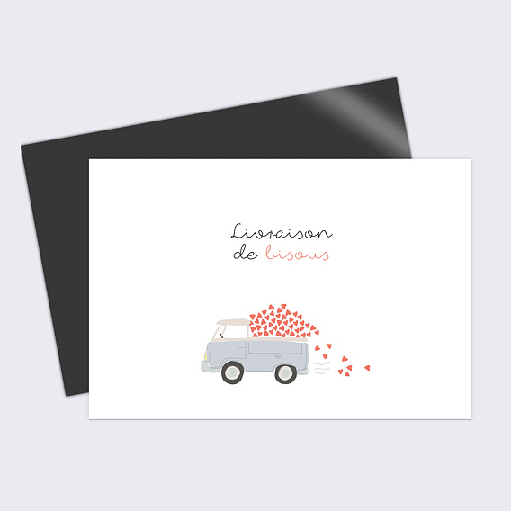 Carte d'amour Livraison de Bisous