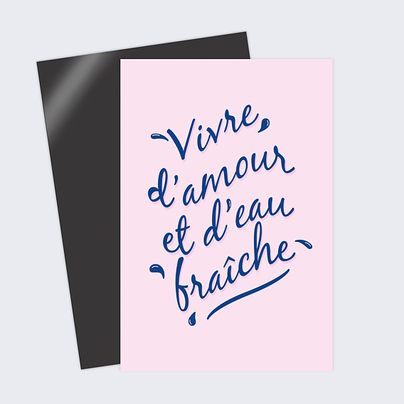 Carte d'amour Vivre d'Amour et d'Eau Fraiche