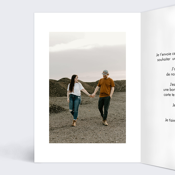 Carte d'amour Gradient Intérieur Gauche