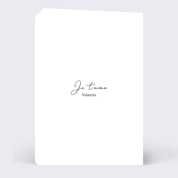 Carte d'Amour Bonjour Mon Amour Verso