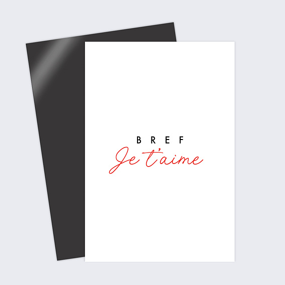 Carte d'amour Bref je t'aime