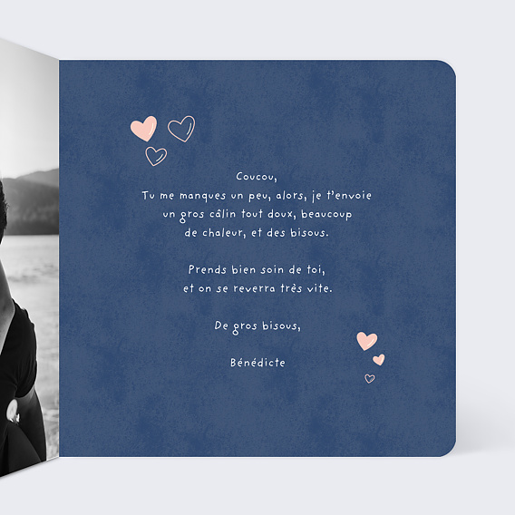 Carte d'amour Envolée d'Amour Intérieur Droit