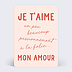 Carte d'amour Je t'aime Recto