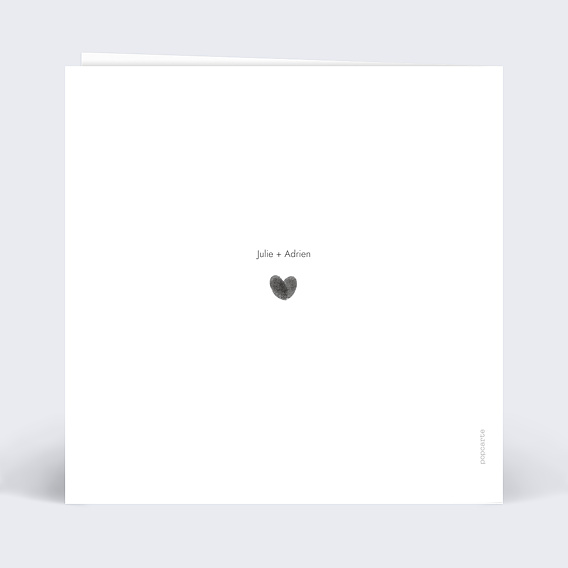 Carte d'amour Petit Coeur Verso