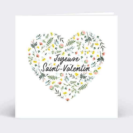 Carte d'amour Coeur Liberty Recto