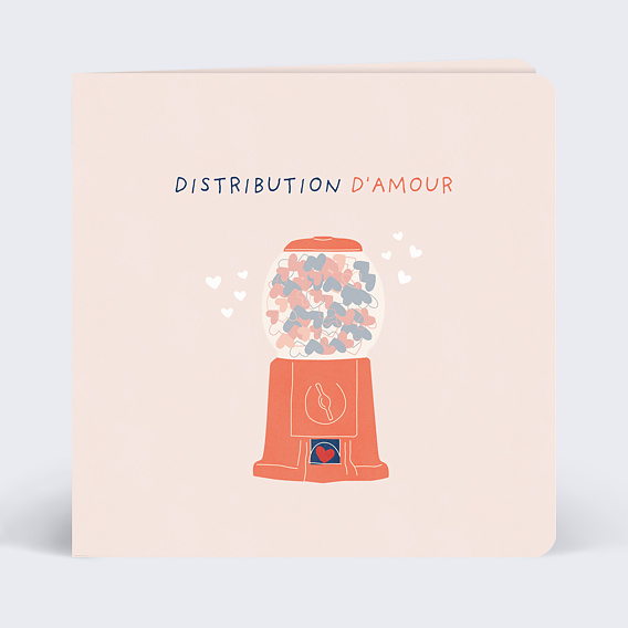 Carte d'amour Distribution d'Amour Recto