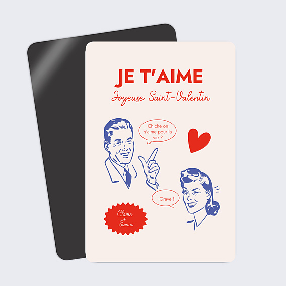 Carte d'Amour Couple Vintage