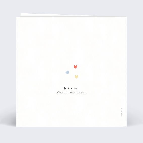 Carte d'amour Je t'Aime Plus que... Verso