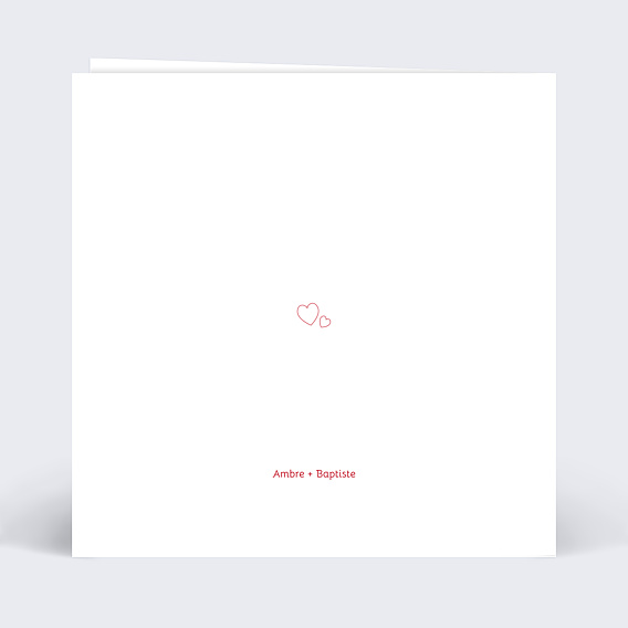 Carte d'amour Photo coeur Verso