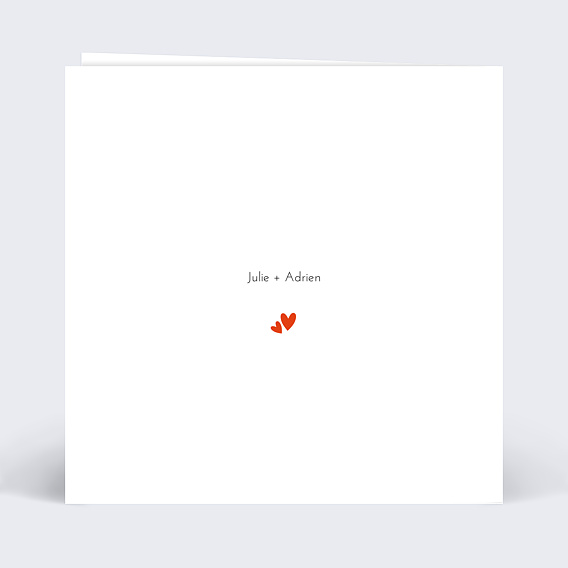 Carte d'amour Roi de cœur  Verso