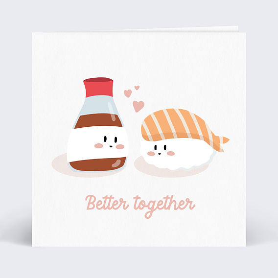 Carte d'amour Better Together Recto