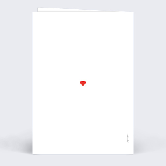 Carte d'amour Bref je t'aime Verso