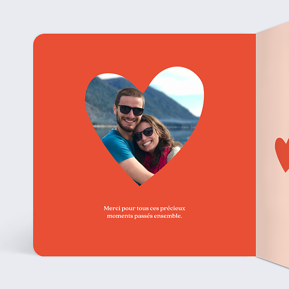 Carte d'amour Chanson d'Amour Intérieur Gauche