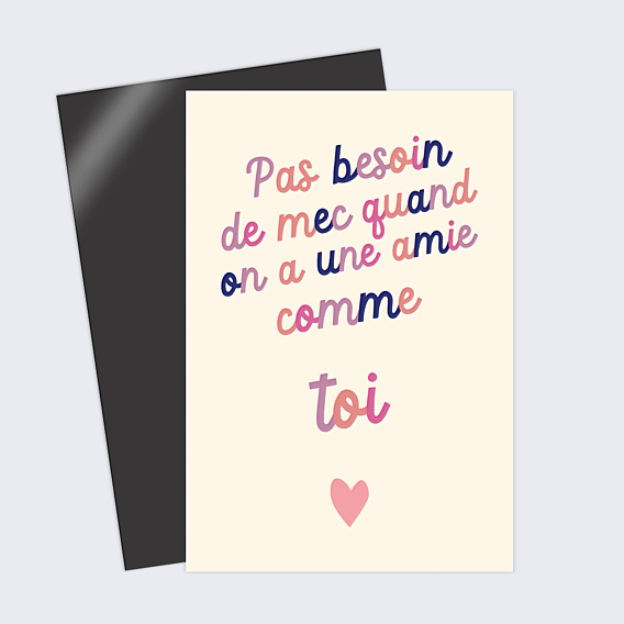 Carte d'Amour Pas besoin de mec