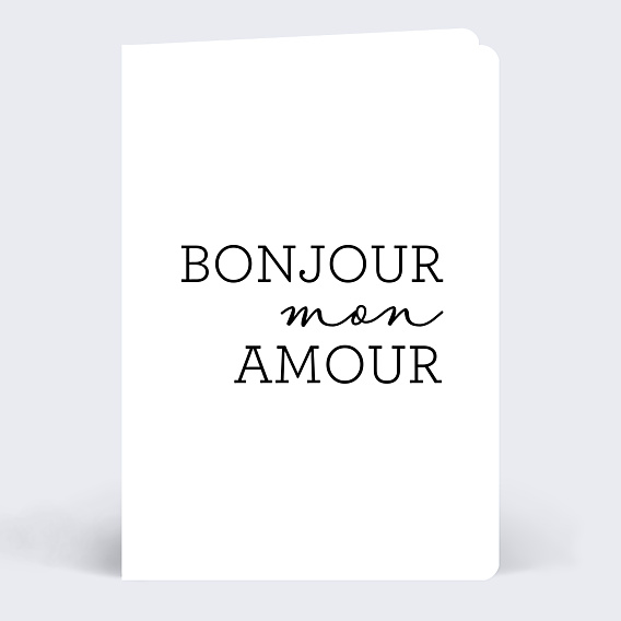 Carte d'Amour Bonjour Mon Amour
