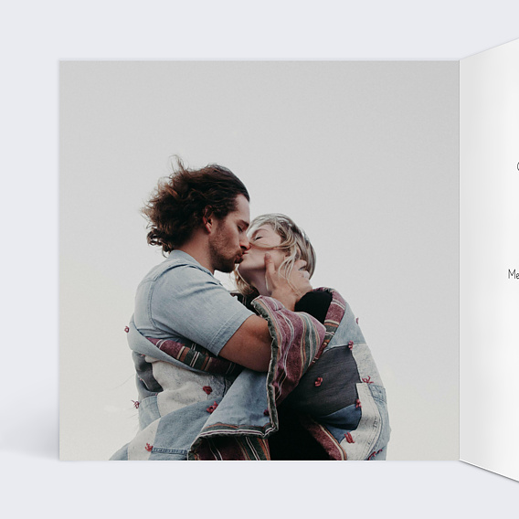 Carte d'amour Pêle-Mêle Coeur Intérieur Gauche