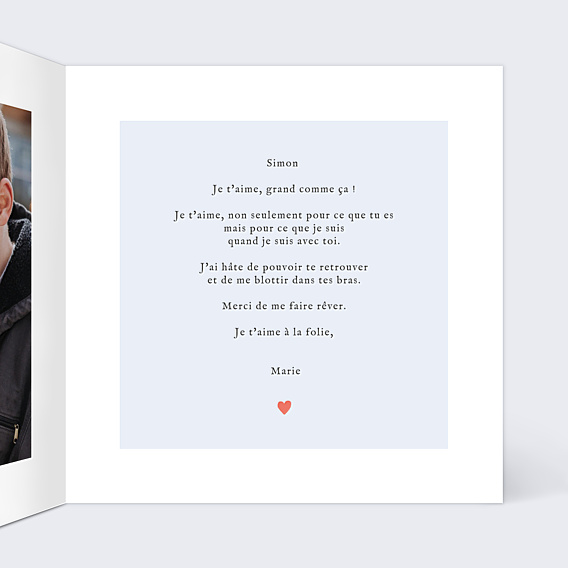 Carte d'Amour Je t'Aime Grand Comme ça !