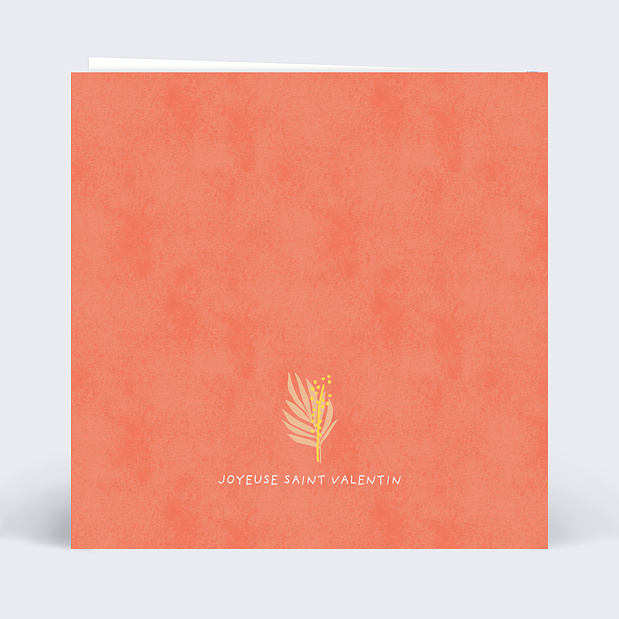 Carte d'Amour Courrier Fleuri Verso