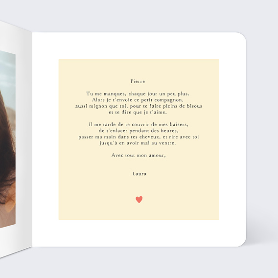 Carte d'amour Corgi Love Intérieur Droit