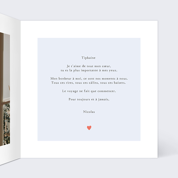 Carte d'amour Je t'Aime Plus que... Intérieur Droit