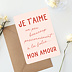Carte d'amour Je t'aime