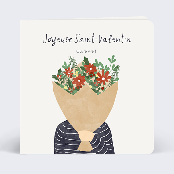 Carte d'Amour Bouquet à Offrir