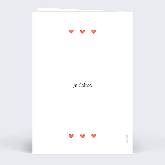 Carte d'Amour Motif Coeur