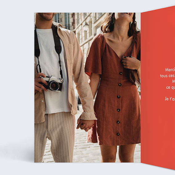 Carte d'amour Je t'aime original Intérieur Gauche