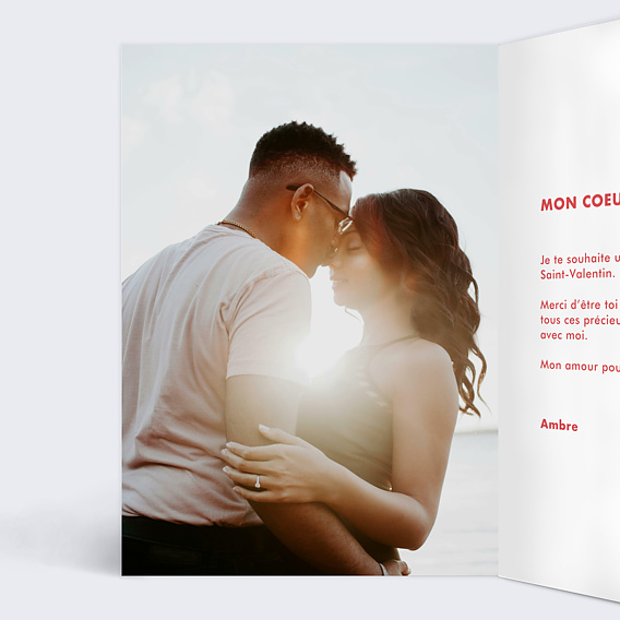 Carte d'amour Phrases Amour Intérieur Gauche