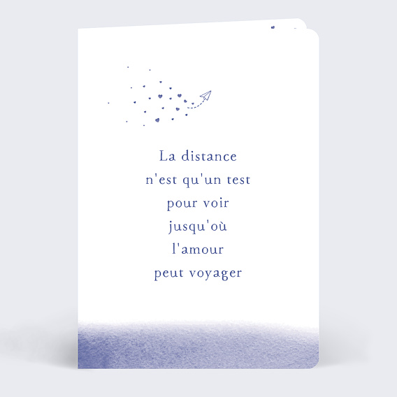 Carte d'amour L'Amour Voyage Recto