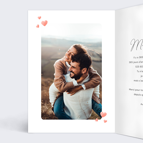 Carte d'amour Où que Tu Sois Intérieur Gauche