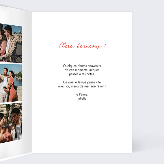 Carte d'Amour Bref je t'aime