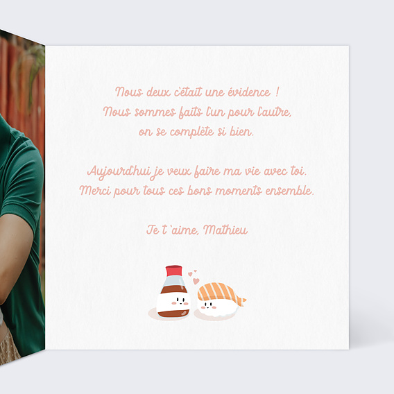 Carte d'amour Better Together Intérieur Droit