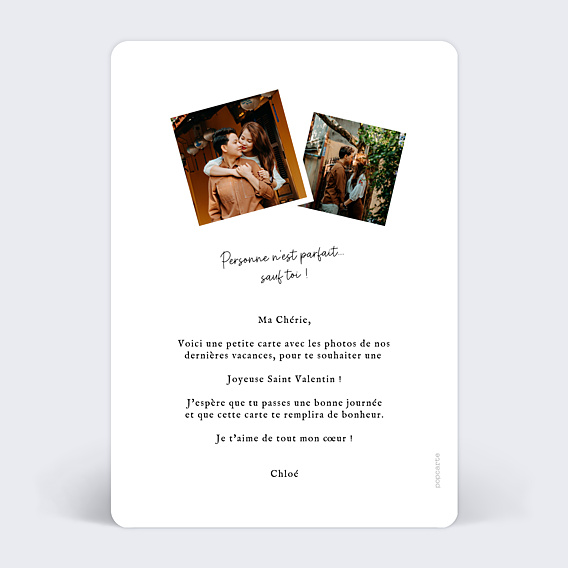 Carte d'Amour Typographie Minimaliste