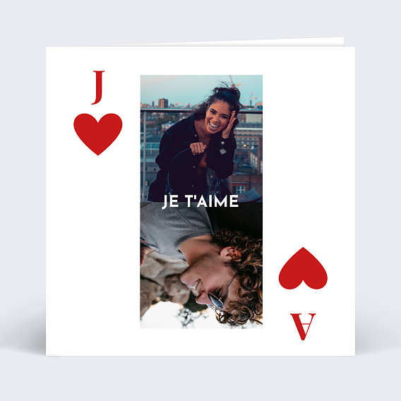 Carte d'amour Roi de cœur Recto